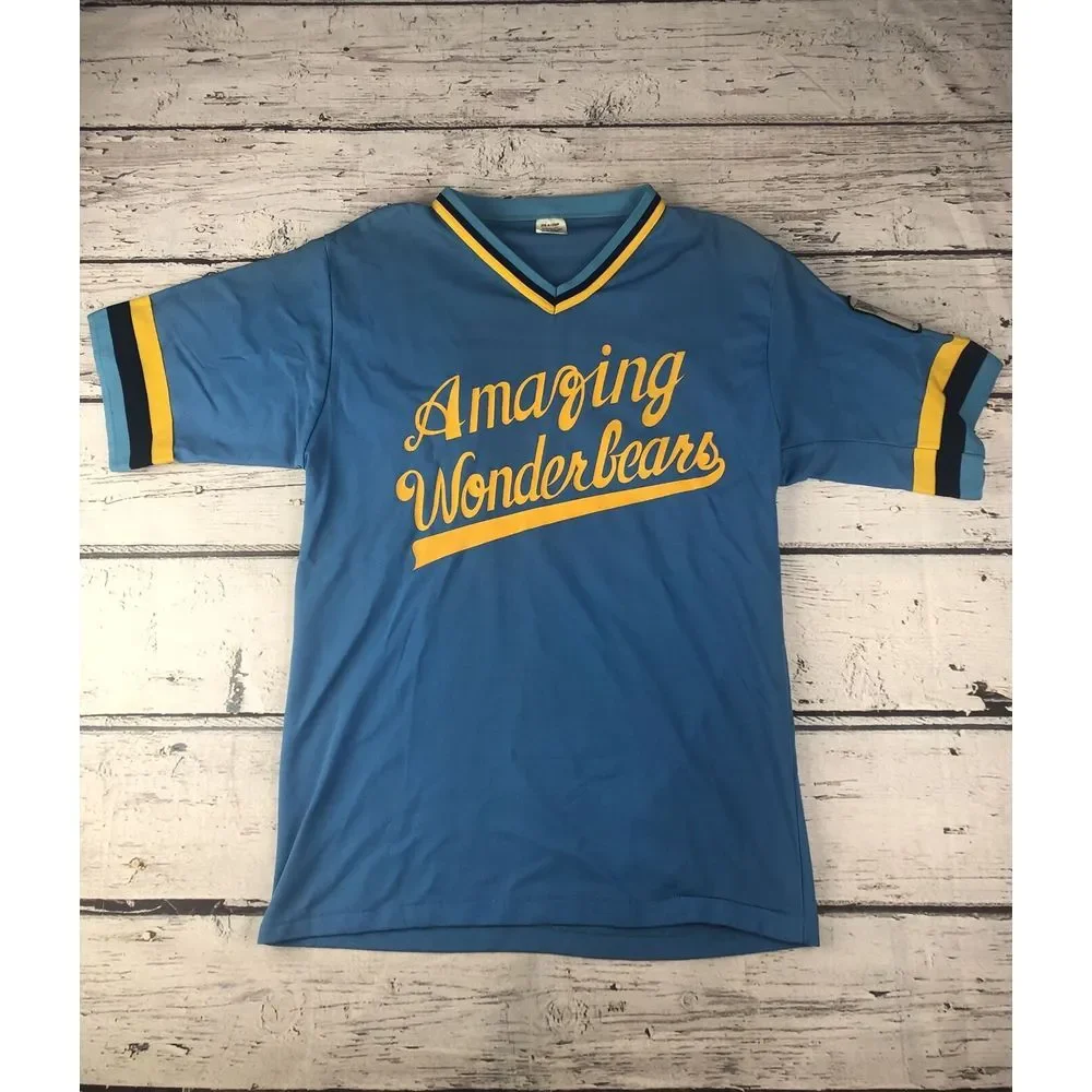 Vintage Don‎ Alleson Amazing Wonderbears Jersey Mens Large Blue Baseball Disney